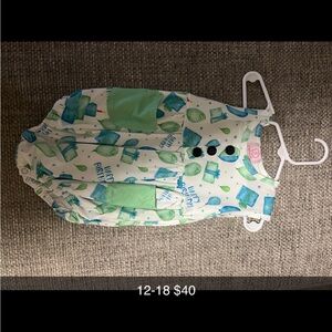 Kids Green and White Romper